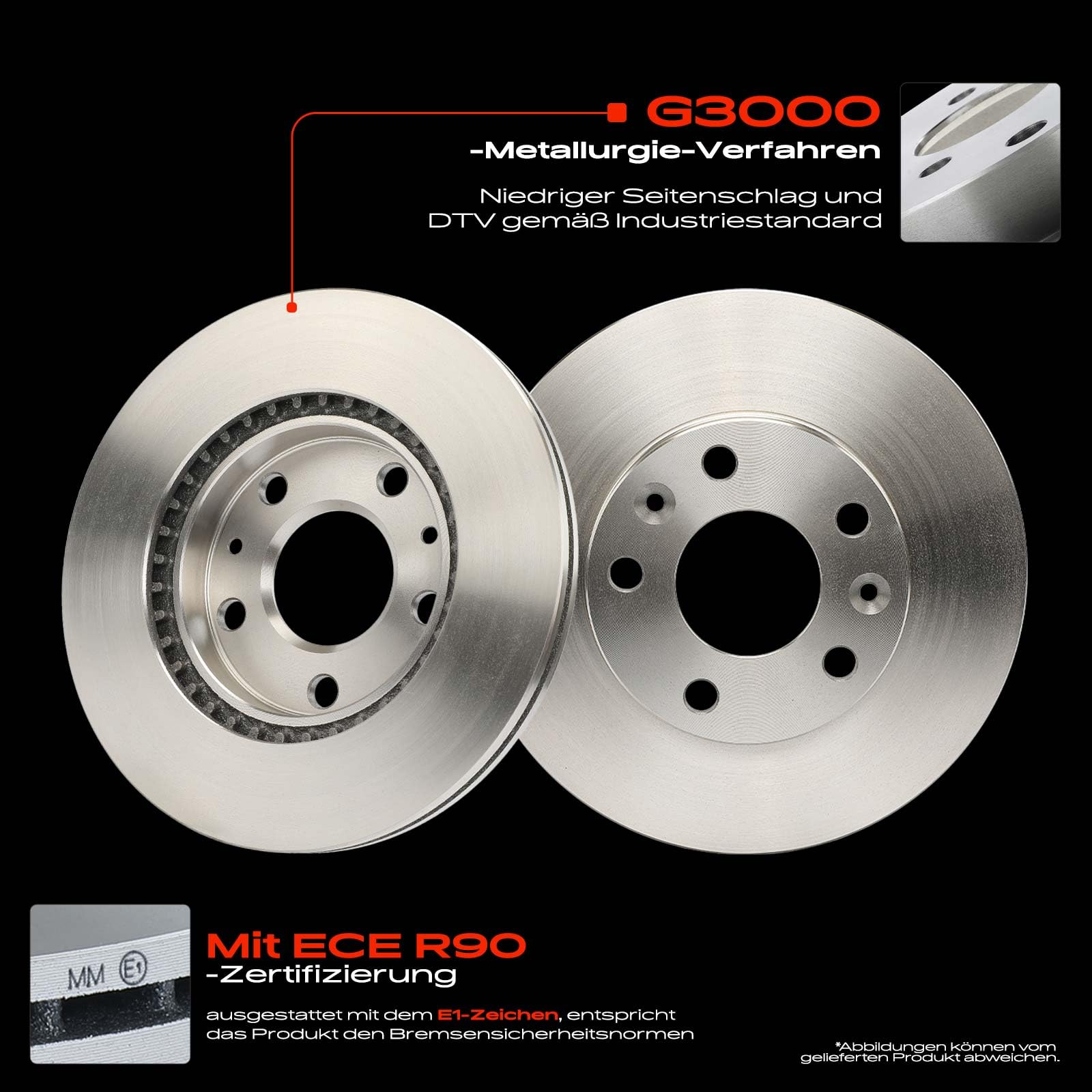 Frankberg 2x Bremsscheiben + 4x Bremsbeläge Vorne 410608481R, 8671016692 | Kompatibel mit Duster HS, M.e.g.a.n.e IV Hatchback B9A/M/N, Duster Kasten, M.e.g.a.n.e IV Stufenheck LVA/M/N, Duster HM