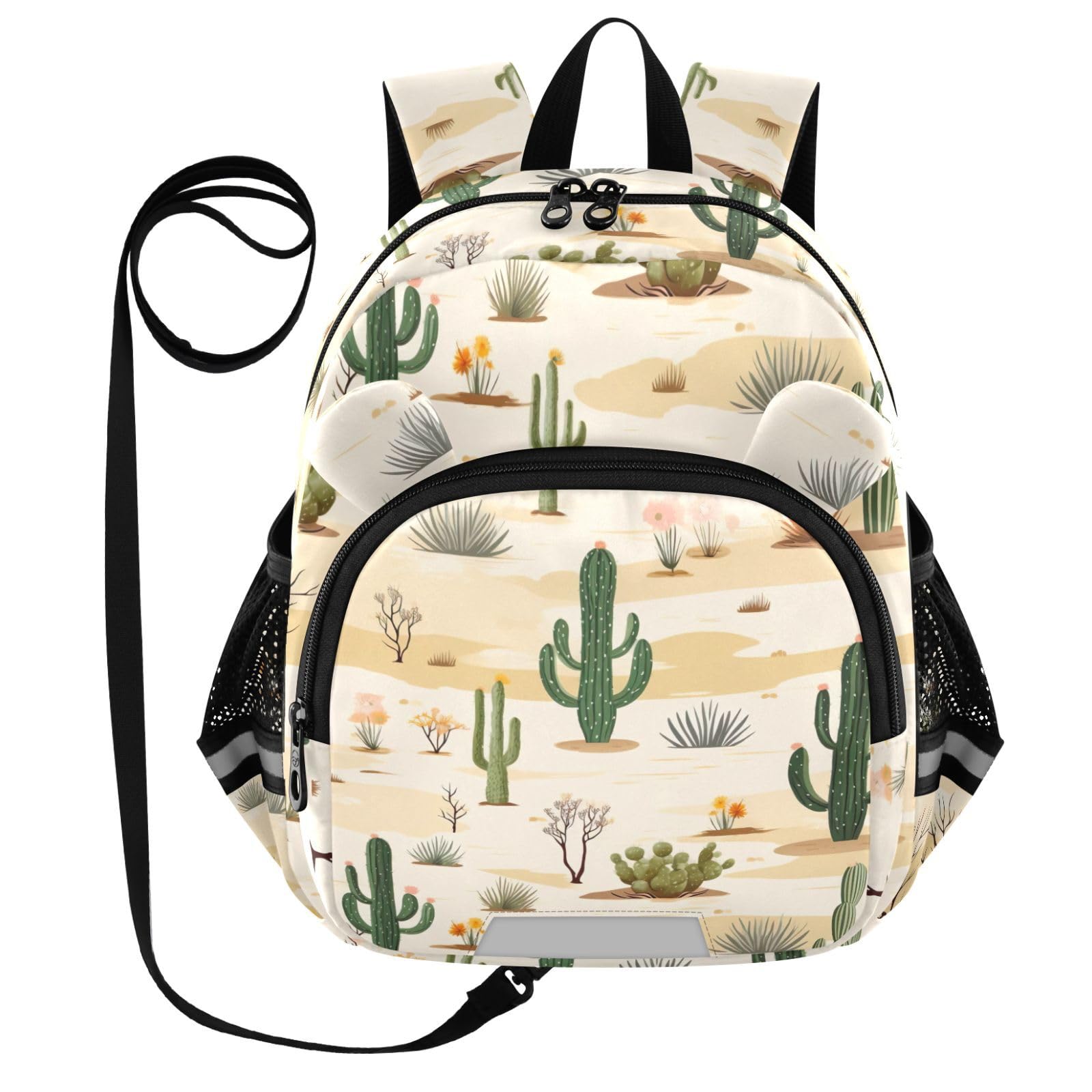 Wilderness Cactus Toddler Harness Backpack for Boys Girls 3-6 Years Kids Backpack with Anti Lost Safety Leash Child Leash Backpack for Preschool Walking Travel