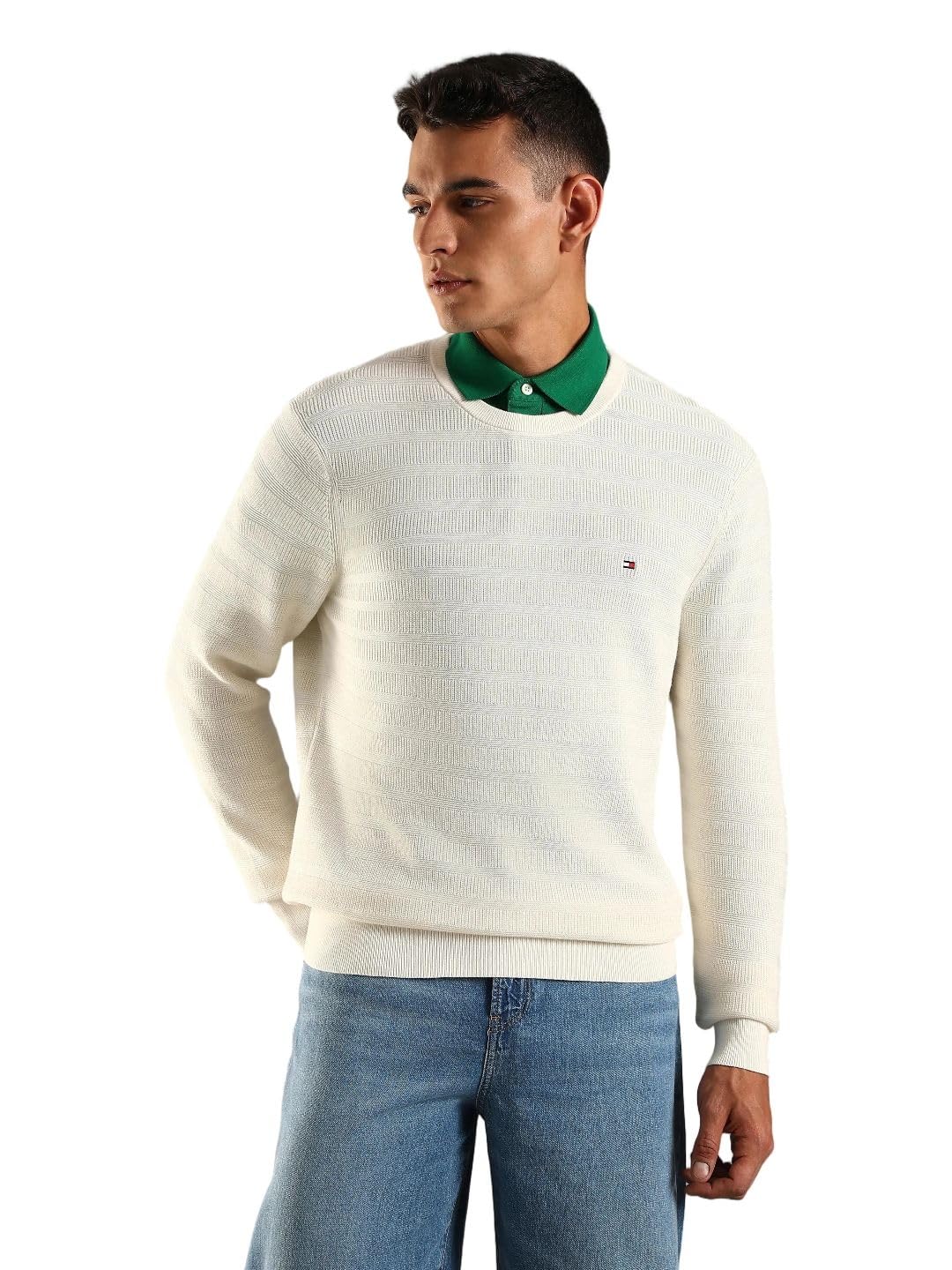 tommy hilfiger Regular fit Cotton Crew Neck Pullover-picture-53