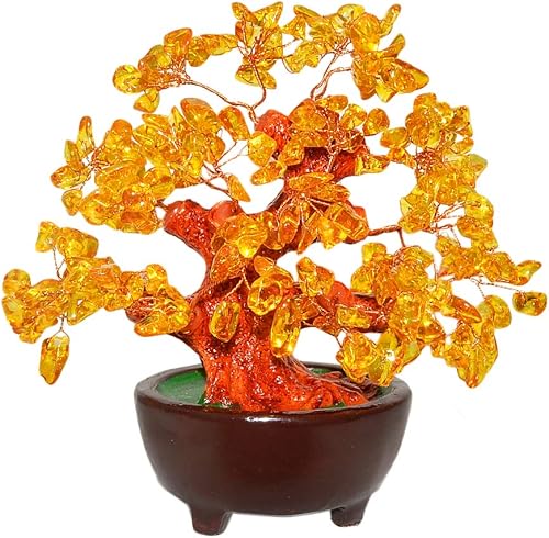 Miniatura 4 de Feng Shui Natural Cuarzo Amarillo Cristal Árbol del Dinero Decoración para la Riqueza y la Suerte W3950