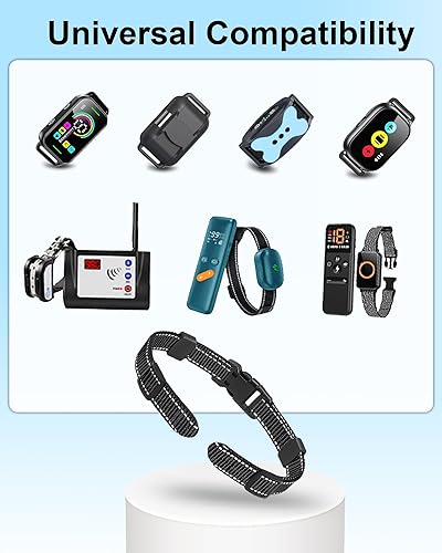 Miniatura 2 de Correa de reemplazo para collar de perro para choque, ladridos y collares de entrenamiento - Correa ajustable reflectante de nylon, banda de collar