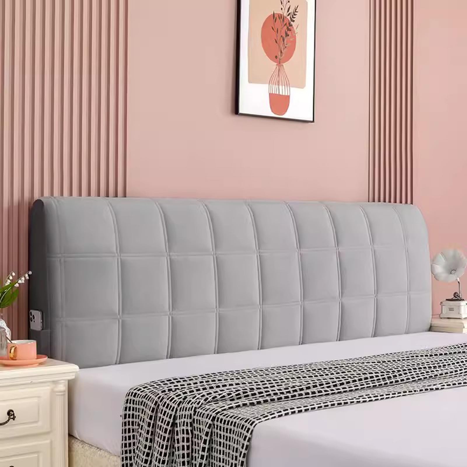 IBOWZ Bed Headboard Covers Headboard Covers for King Size Bed, Stretch Bed Headboard Backrest Cover Protection Cover, Headboard Slipcover Decoration