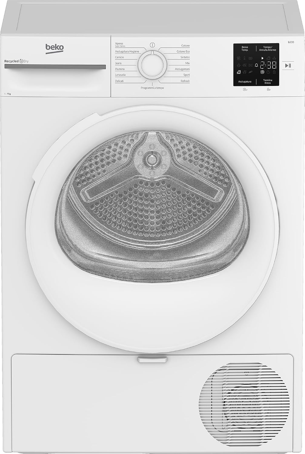 Beko BMT73EW, 7 kg clase D con función vapor
