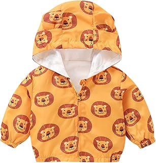 Casacos para bebês crianças, crianças, meninos, meninas, desenhos animados, estampa de animais, casacos de manga comprida para uso externo