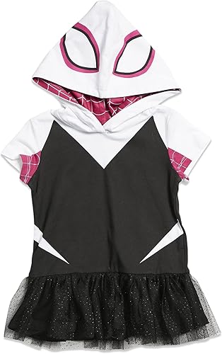 Miniatura 6 de Marvel Vengadores Spider-Man Spider-Gwen Capitán América Camiseta y leggings de cosplay para niñas pequeñas a niños pequeños