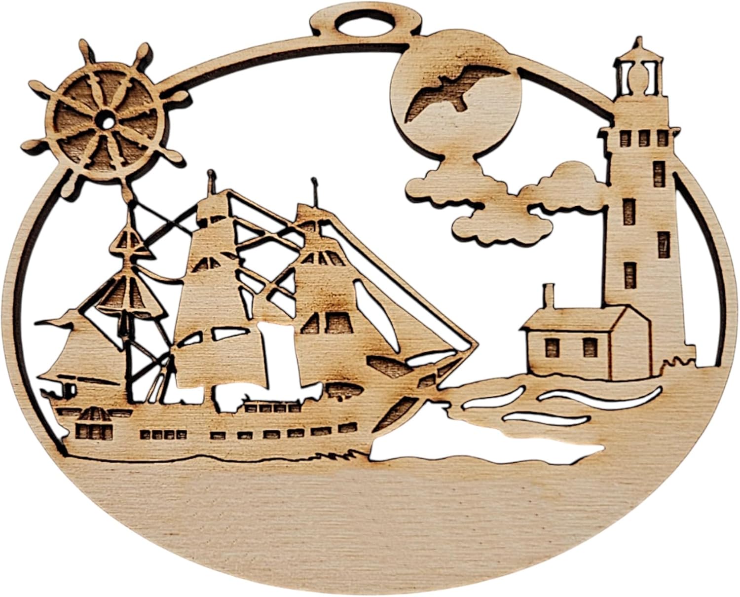 10PK Personalized Nautical Christmas Ornaments - Gifts for Boaters