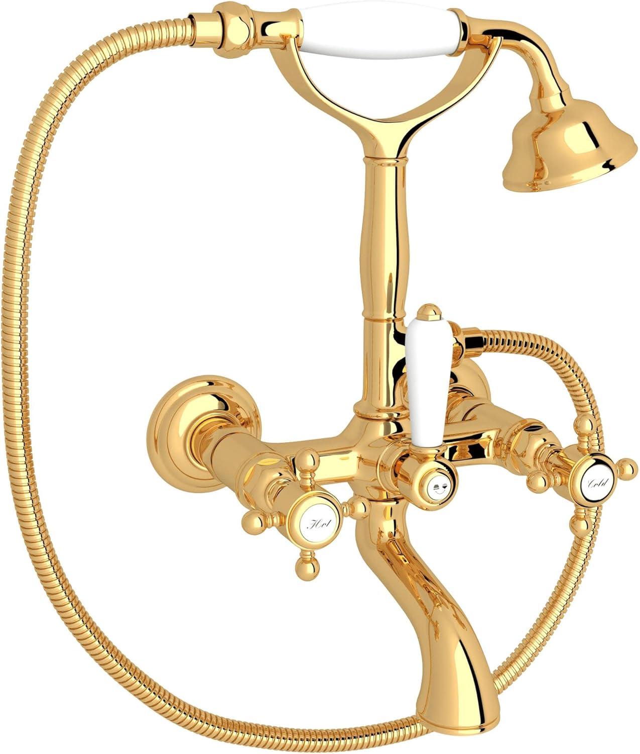 ROHL A1401XMSTN Exposed Wall Mount Tub Filler w/Handshower