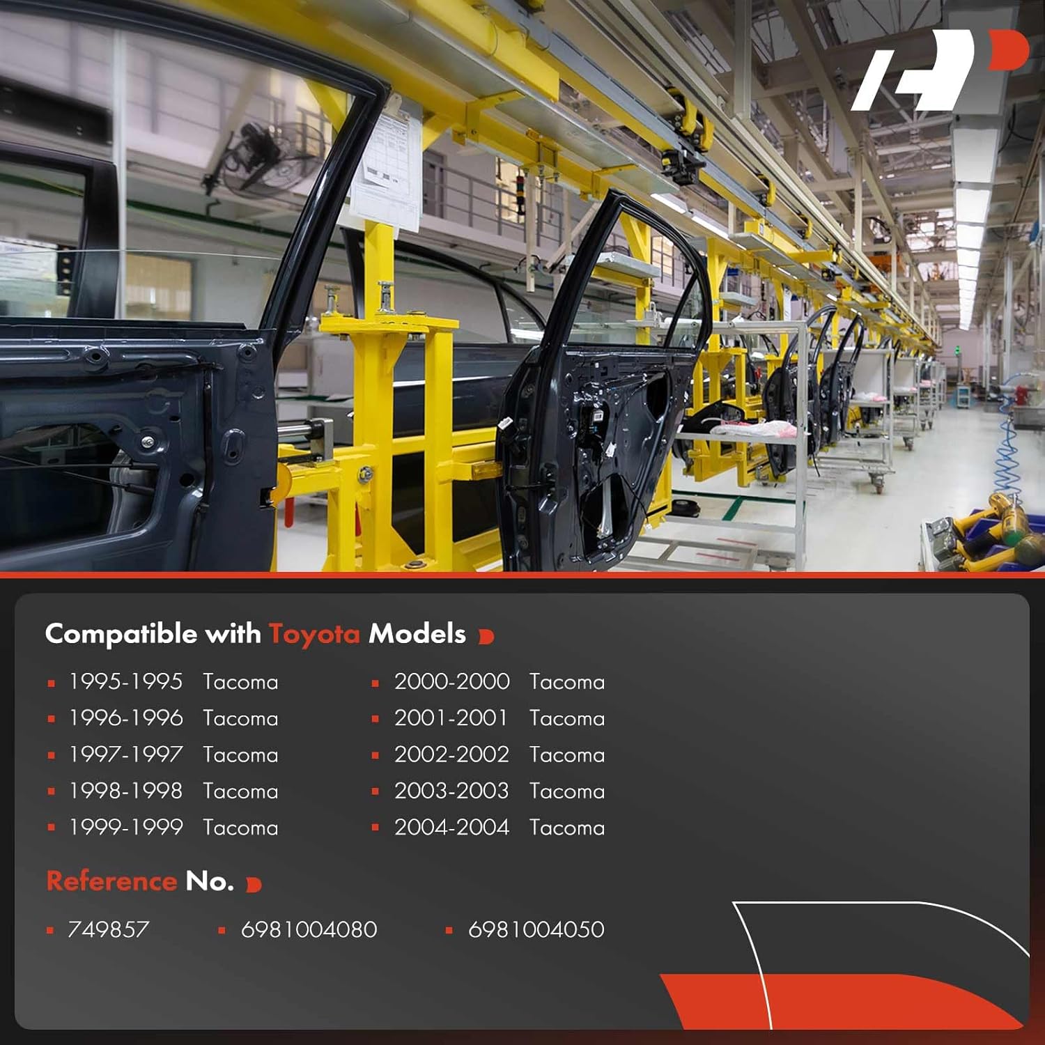 A-Premium Manual Window Regulator Front Passenger Side Compatible with Toyota Tacoma 1995-2004, Front Right Passenger Side