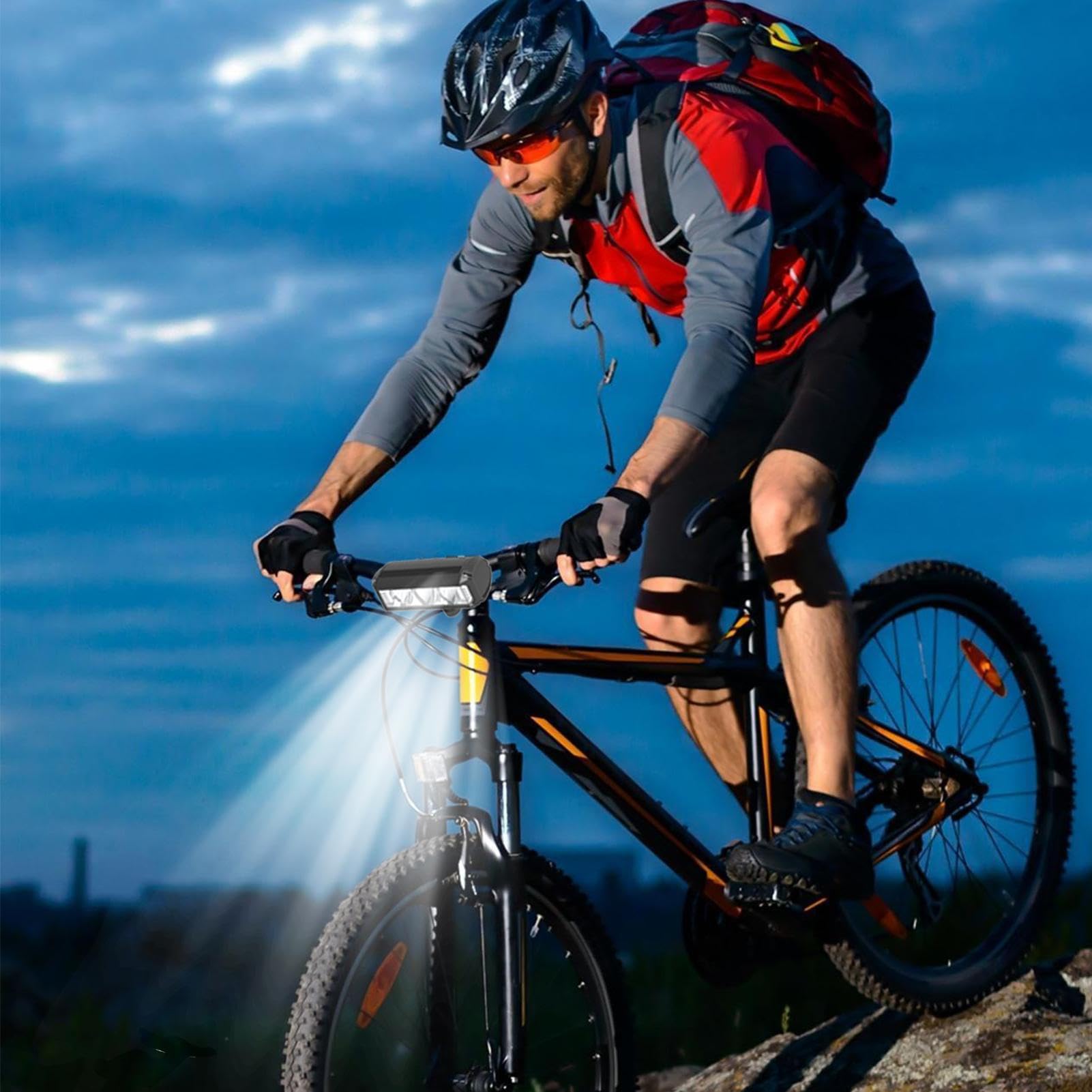 Luce Anteriore Per Moto - Faro A LED Per Guida In Moto, Fanale Posteriore A LED Ricaricabile Per, Accessorio Ciclismo Impermeabile Per Motos, Fari Anteriori Per Motocross Dirt Bike E-Bike ATV
