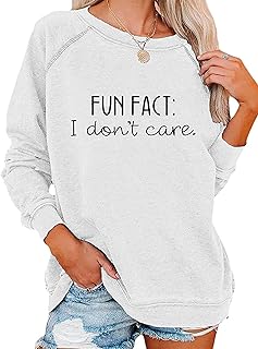EADINVE Women's I Don't Care Sweatshirt