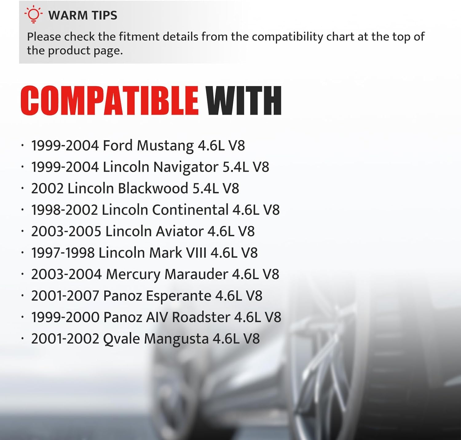 Ignition Coil Packs Spark Plugs fit for V8 4.6 5.4 1999 2000 2001 2002 2003 2004 Ford Mustang Lincoln Navigator Aviator Continental Mercury Marauder Panoz Esperante, UF191, Set of 8