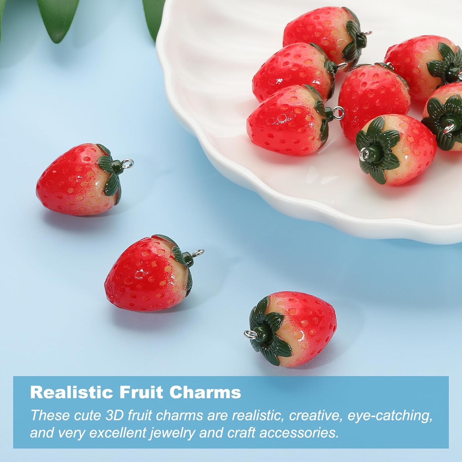 PATIKIL Resin Charms, Cute Fruit Charms Pendants Food Fruit Beads Bulk for DIY Jewelry Making Bracelets Necklace Earring - Image 3