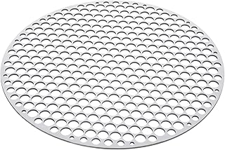 SHERCHPRY Grelha de aço inoxidável para acampamento, churrasqueira, Kabob, malha, churrasqueira, vegetais, grelha, grelha, churrasqueira, ao ar livre, suprimentos para churrasqueira, grelha, metal, malha, redonda, rede