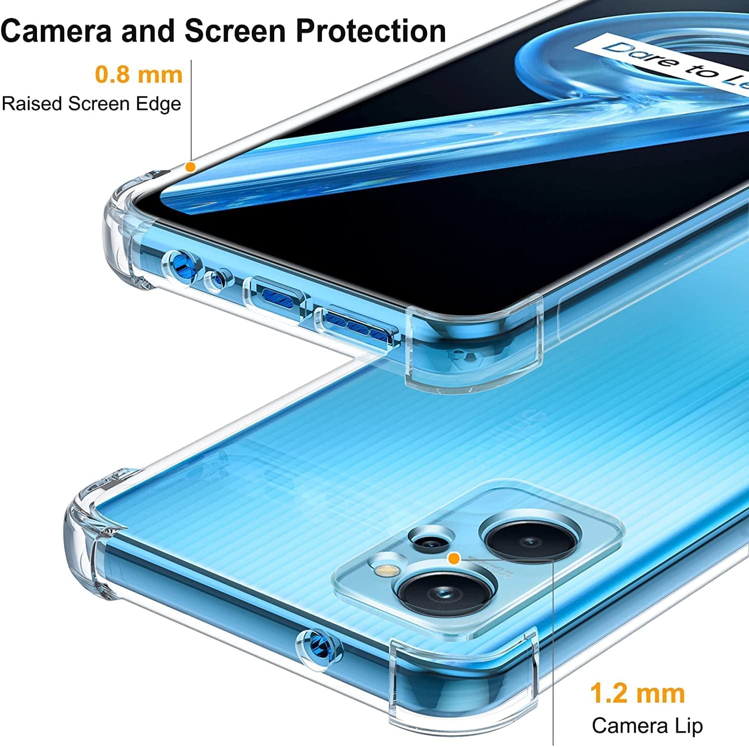 Realme 9i Case - Transparent Bumper Cover -3