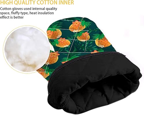 Miniatura 4 de UNICEU Juego de 4 guantes de horno y agarraderas de mariposa azul caliente resistentes al calor para cocina, juego de regalo con agarre texturizado