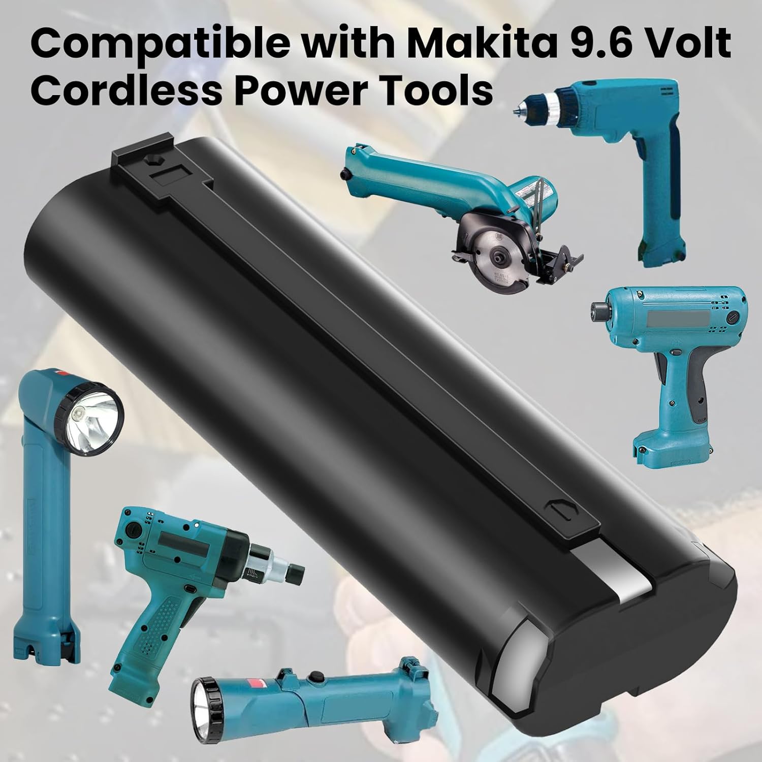 2Pack 3.6Ah Replacement for 9000 Battery Compatible with 9.6V Makita Ni-Mh Battery 9001 9002 9033 9600 193890-9 192696-2 632007-4 Cordless Power Tools