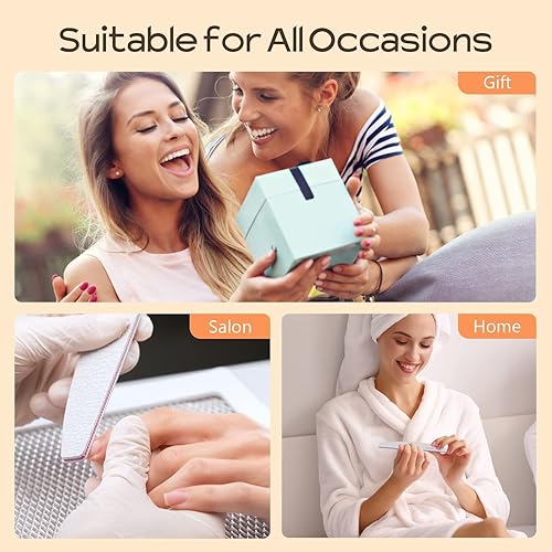 Miniatura 7 de Lima de uñas de grano 100180 para uñas naturales, uñas acrílicas, doble cara, limas de uñas limas para acrílico, paquete de 12