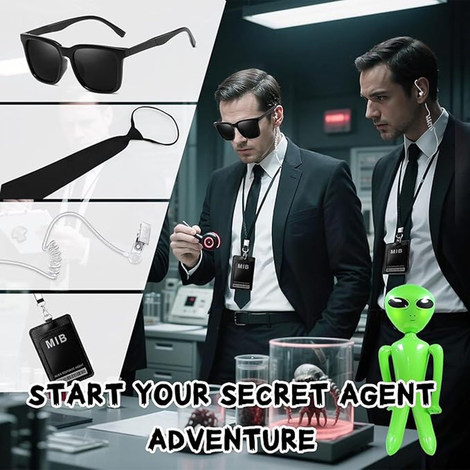 MOYWYCNO 2 Set Agent Costume Accessories Set - Image 4