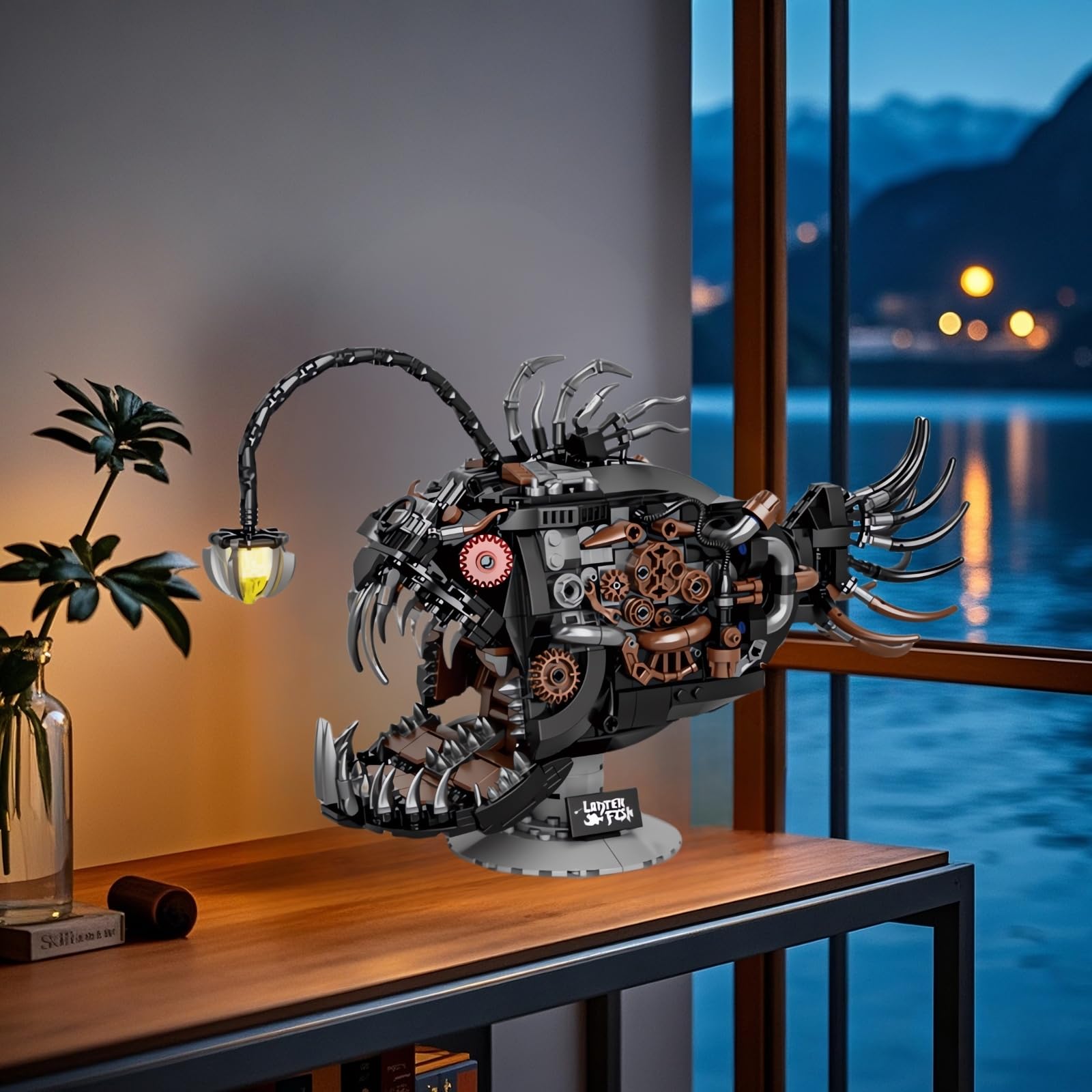 Amazon.com: PIVONAX Mechanical Angler Fish Building Block Set