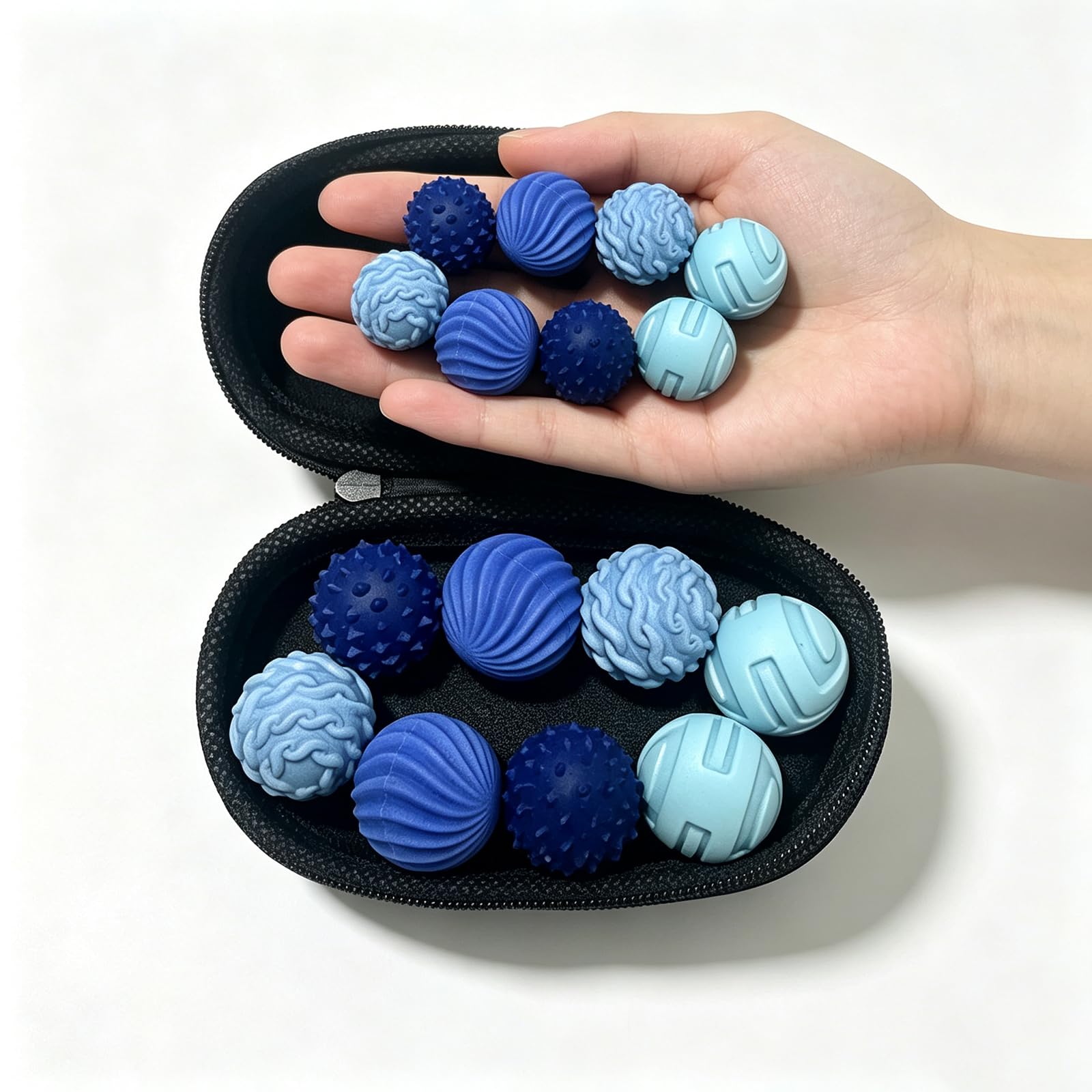 8PCS Magnetic Fidget Balls Toys , Weighted Texture Tactile Sensory Fidget Balls, Stress Anxiety Relief Toys for Fingers Hands, Pain Stimming Tools for Adults & Teens with Autism â image 1