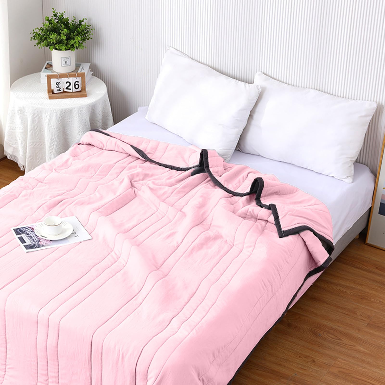 Manta refrescante ligera | Manta de enfriamiento fina transpirable para sofocos - Edredón fresco de verano, edredón reversible lavable a máquina para dormir con calor, sudores nocturnos