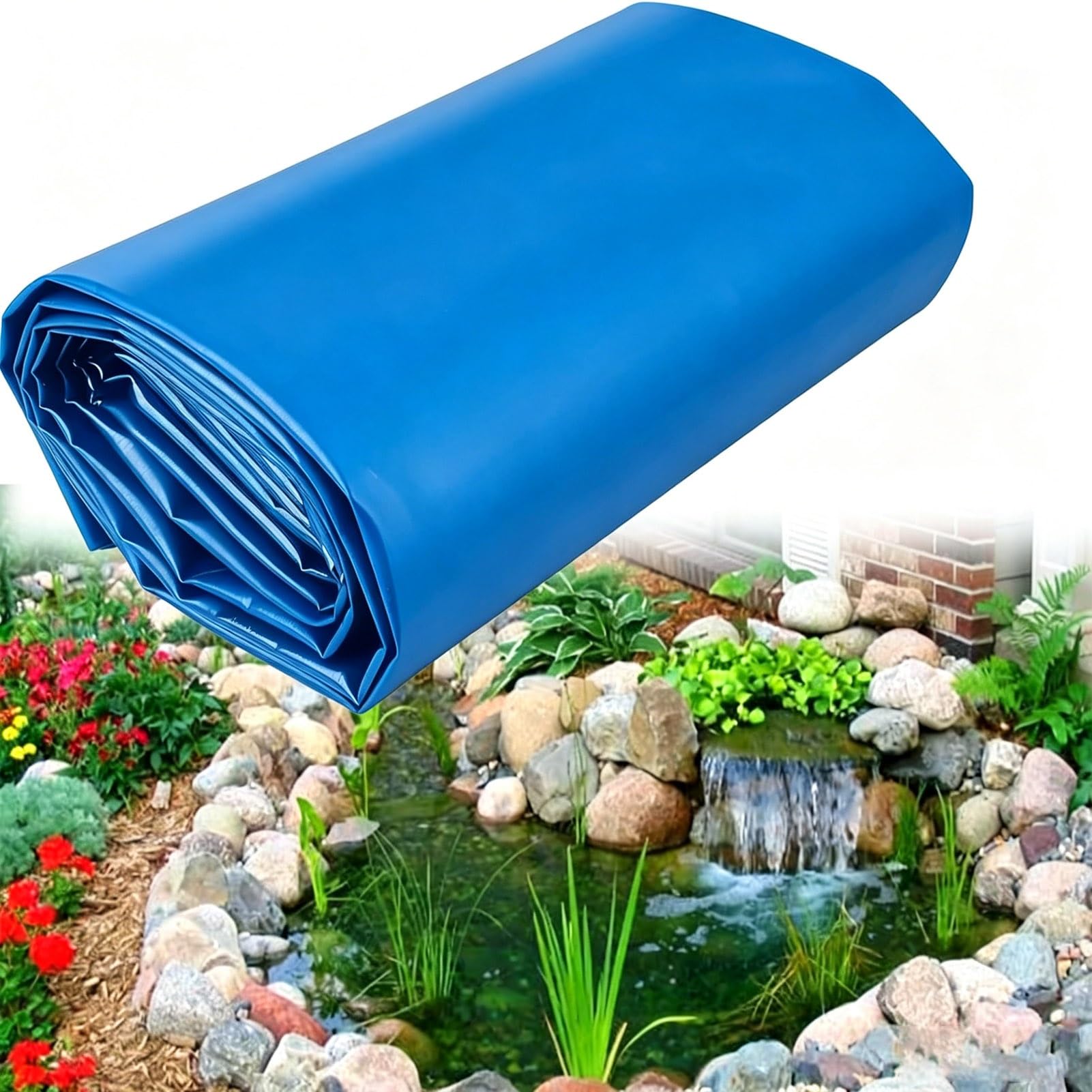 Revêtement d'étang flexible bâche étanche membrane piscine 8x10m