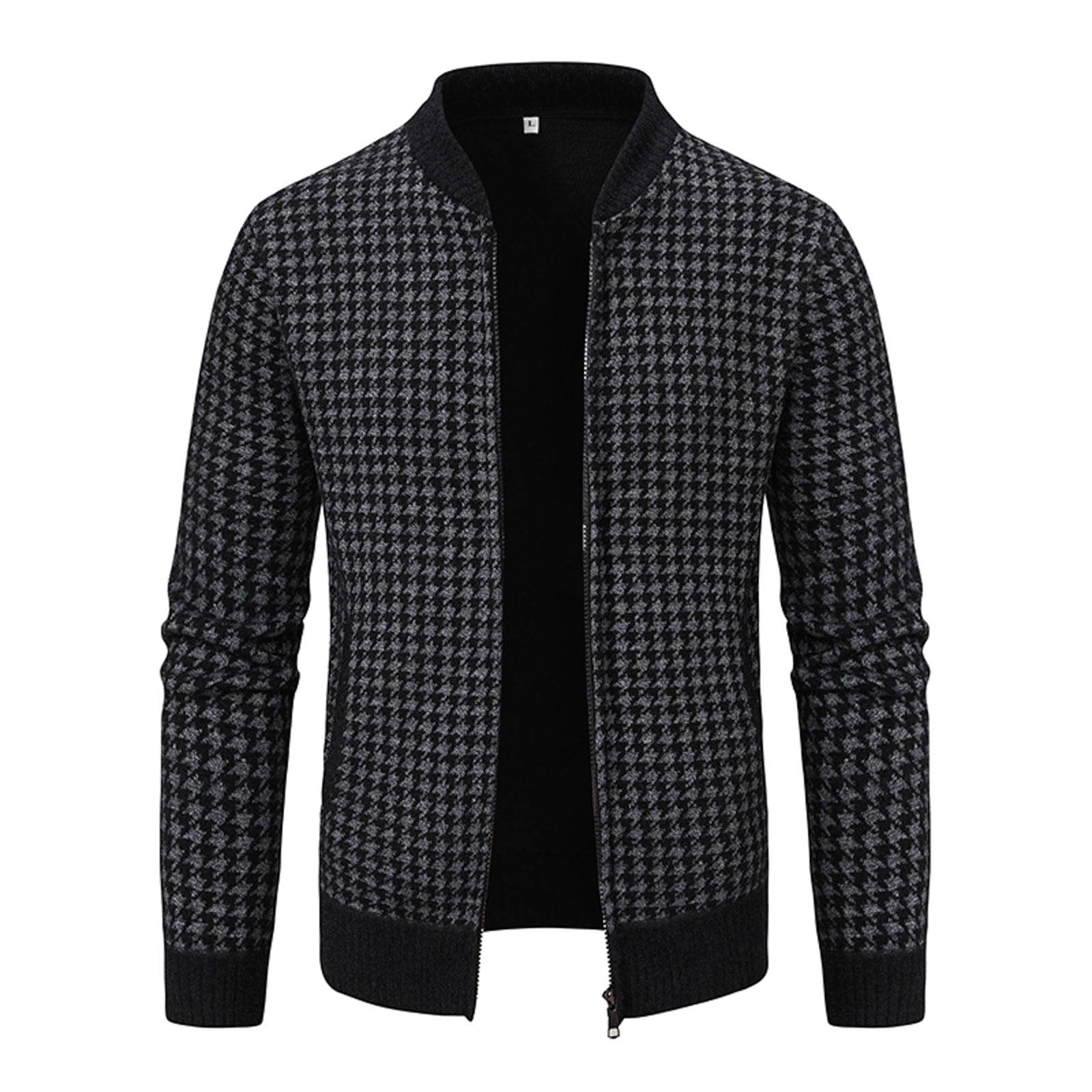 Jersey Hombre Invierno SuéTer Manga Larga Suéter Cardigan Hombre Color Combinado, Suéter Tricotado de Moda para Otoño Invierno