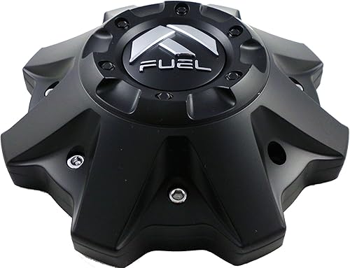 Tapas de centro de rueda con ribetes en cromo negro mate de combustible. Una (1) 100253BM-4478 tuercas (con tornillos)