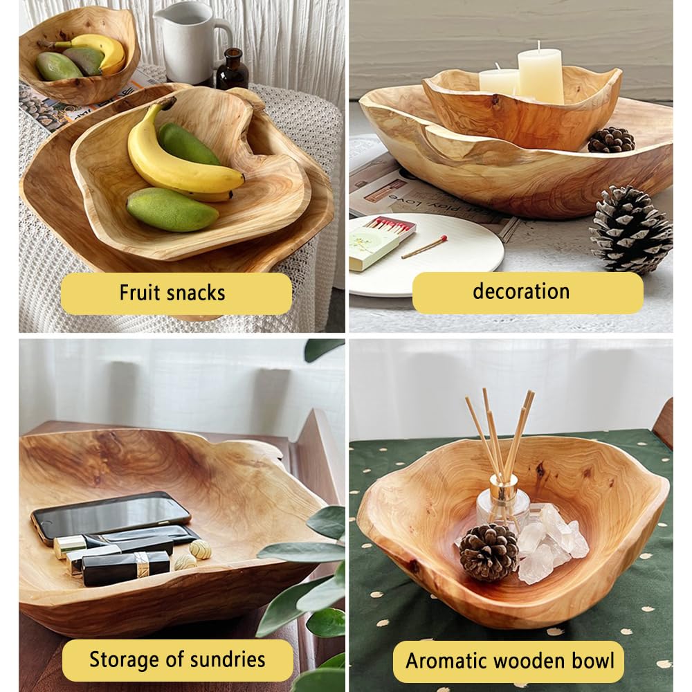 Insalatiera In Legno Naturale Fatta A Mano Grande Ciotola Rotonda In Legno Per Insalata Di Zuppa Piatti Per Ciotola Set Di Utensili Da Cucina In Legno Di Alta Qualità