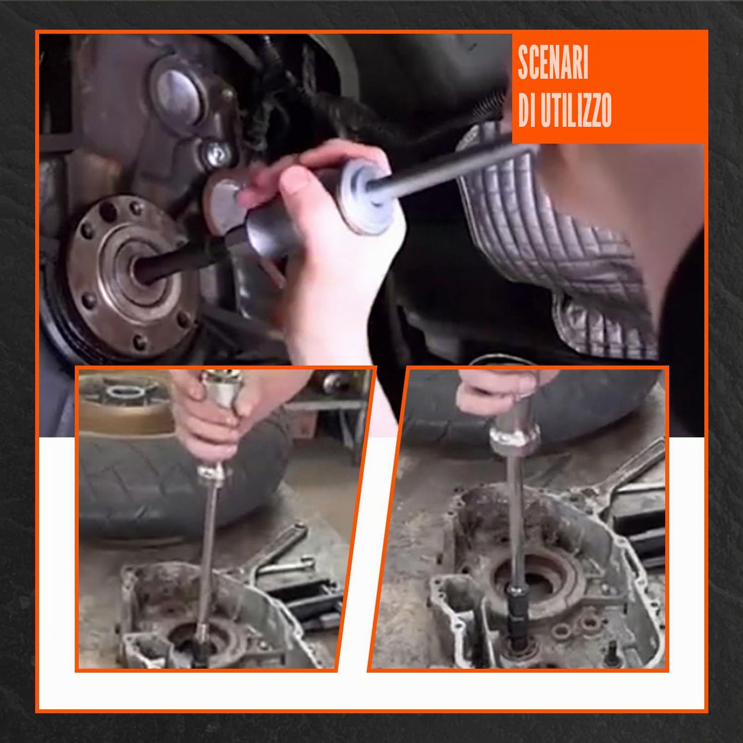 13 Pezzi, 8-32 mm, Kit di estrattori per Cuscinetti Interni per Fori ciechi, con Martello Scorrevole e pinze espandibili, per Auto e Moto (13PC 2X(8+10mm))