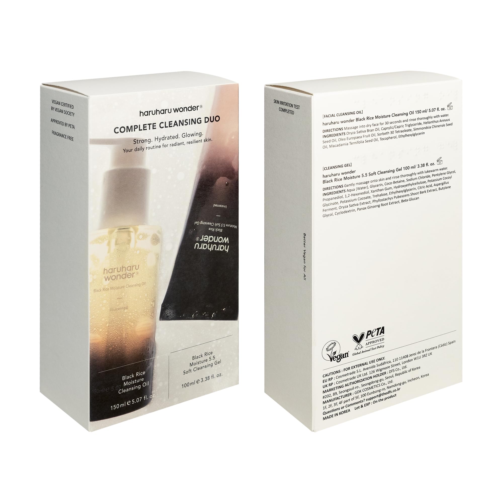haruharu wonder Complete Cleansing Duo, Cleansing Oil and Gel