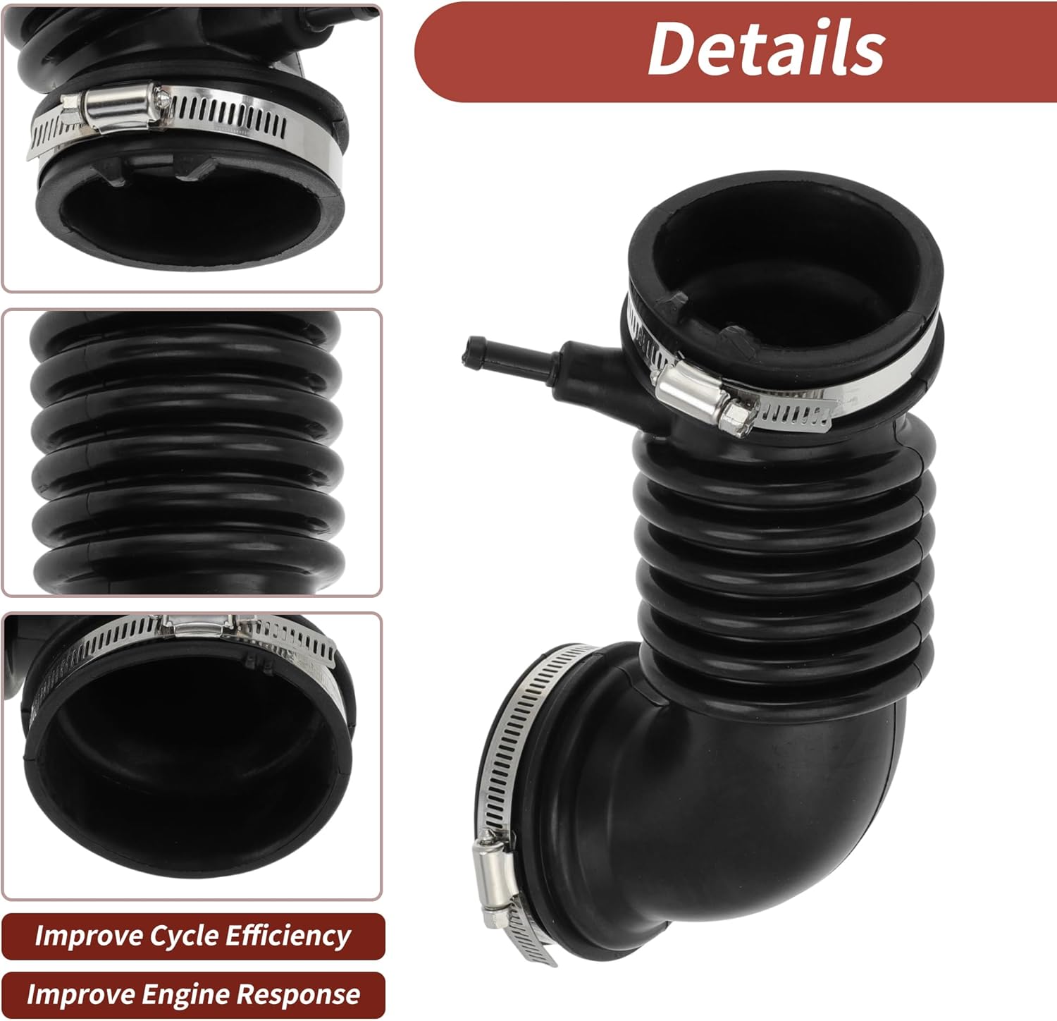 No.MR529759 Air Intake Hose for Mitsubishi Lancer Cedia 2002 2003 2004 2005 2006 2007 2008 2009 2010 2011 2012 2013 Rubber Air Intake Pipe Engine Air Intake Tube Intake Duct Tube