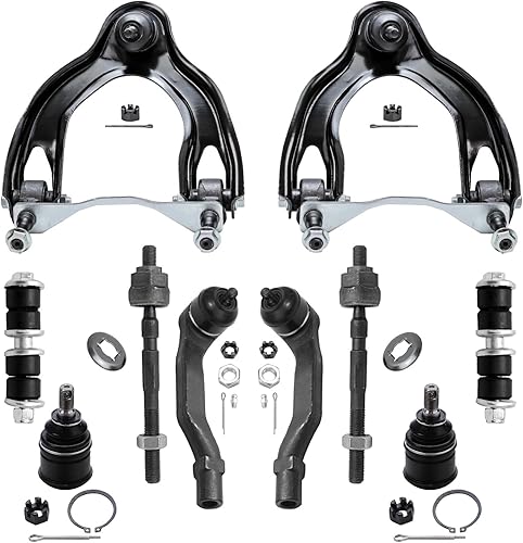 Miniatura 388 de Detroit Axle - Kit de suspensión frontal de 10 piezas para Chevy Trailblazer EXT GMC Envoy XL XUV Buick Rainier Isuzu Ascender Olds Bravada, brazos