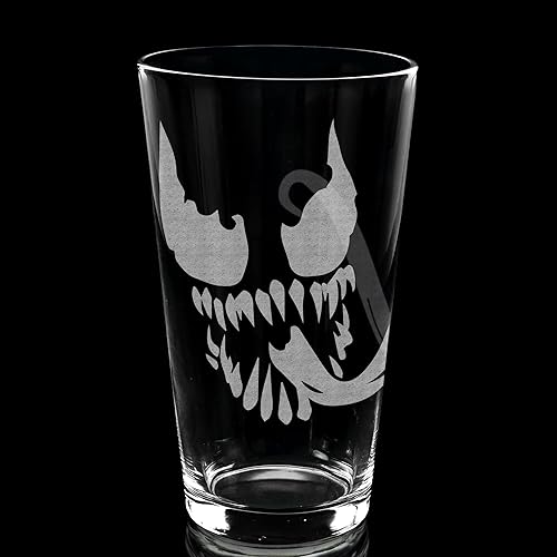 VENOM Engraved Pint Beer Glass Inspired by Super Hero Comics Great Drinking Gift Idea!