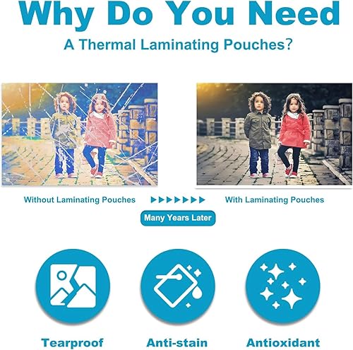 Miniatura 9 de Hojas de laminación de 5 mil, capacidad para hojas de 8.5 x 11 pulgadas, paquete de 300 bolsas de laminación térmica para laminador, 9 x 11.5