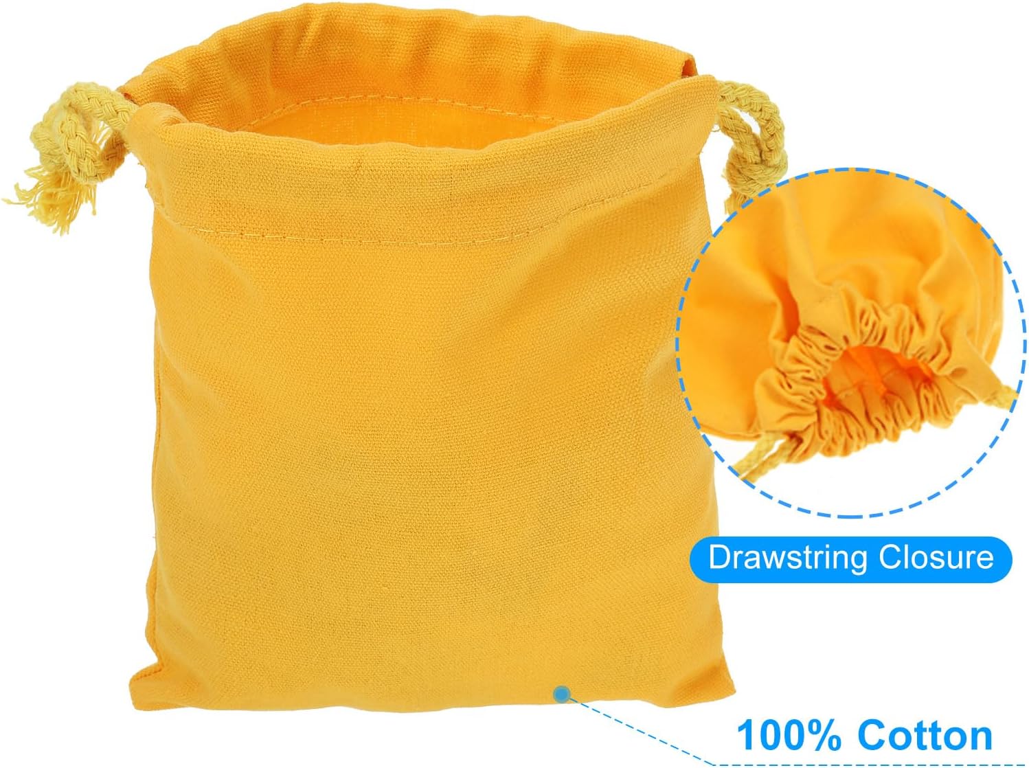 PATIKIL コットン100%再利用可能巾着袋、ダストバッグ。