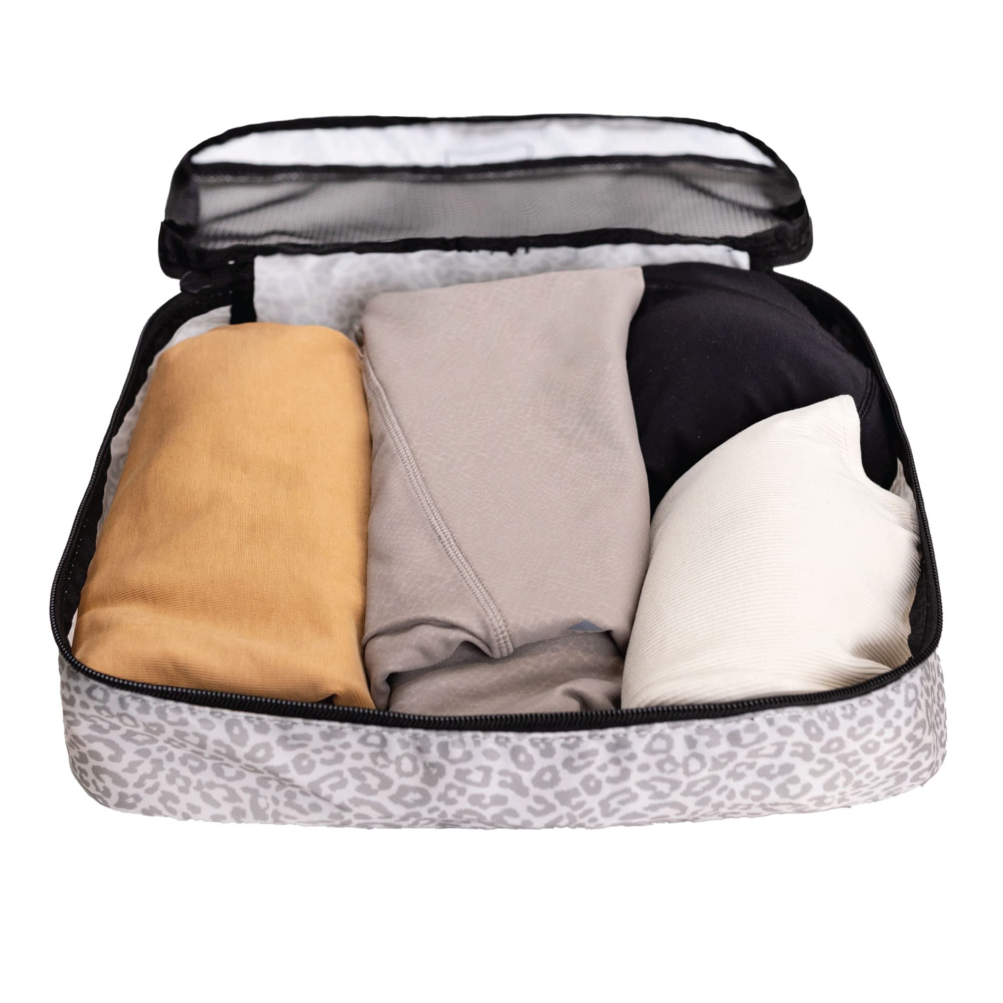 Jadyn Packwürfel für Reisen, 6-teiliges großes Packwürfel-Organizer-Set für Koffer, Seesack, Gepäck, mehrere Größen, Reiseutensilien (Wüsten-Leopard)