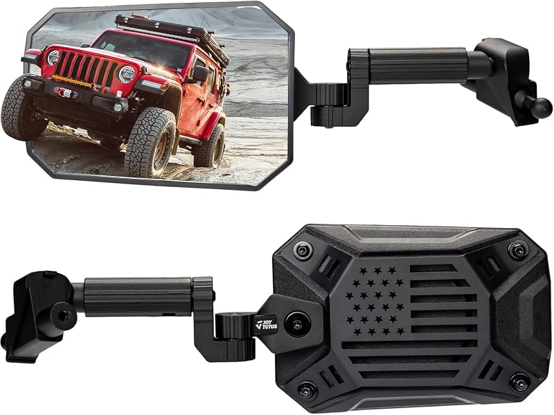 Espelhos retrovisores externos JOYTUTUS para Jeep Wrangler JL/JLU e Gladiator JT sem portas – Par