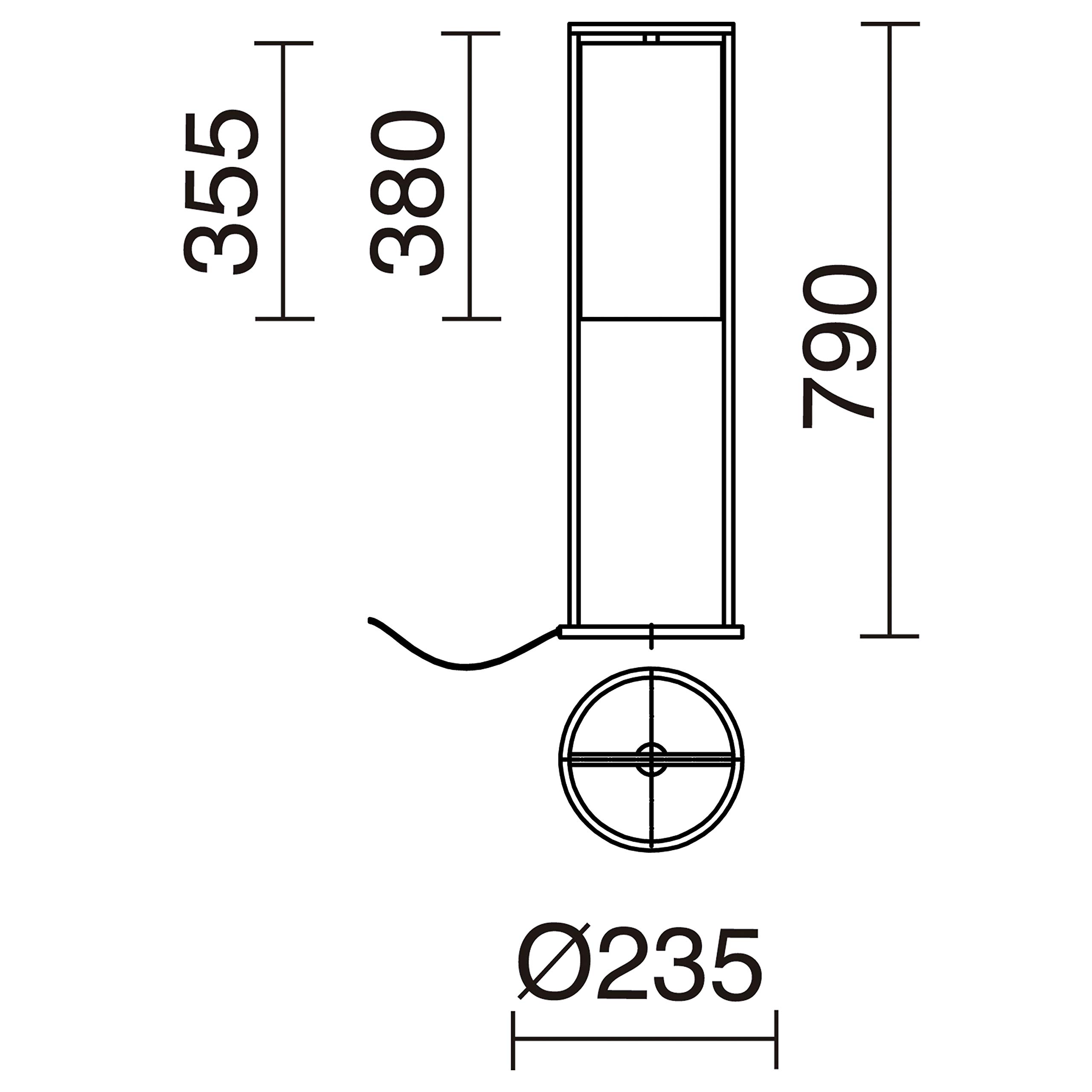 EXO Lighting Stehlampe SINTRA – 164 Cm Hoch, Zylindrisch, Weißer Baumwollschirm