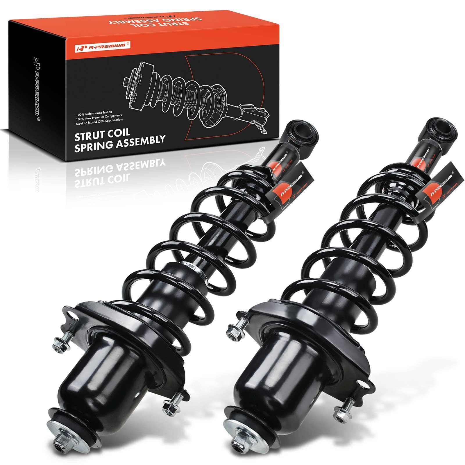 A-Premium Rear Complete Strut & Coil Spring Assembly Compatible with Toyota Prius 2004-2009, Base, 2-PC Set