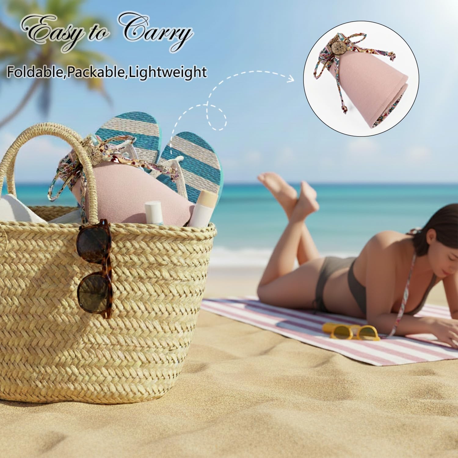 Women Wide Brim Sun Hat Reversible Bohemian Outdoor Bucket Fishing Hats UV Protection for Hiking Beach Travel - Image 5