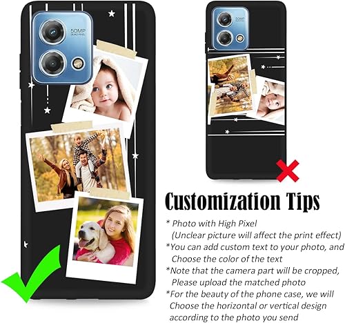 Vista 185 de Funda personalizada para Motorola Moto G Stylus 2021 con nombre de foto, texto y foto, GStylus personalizado -21 funda suave y fina (negro) de 6.8