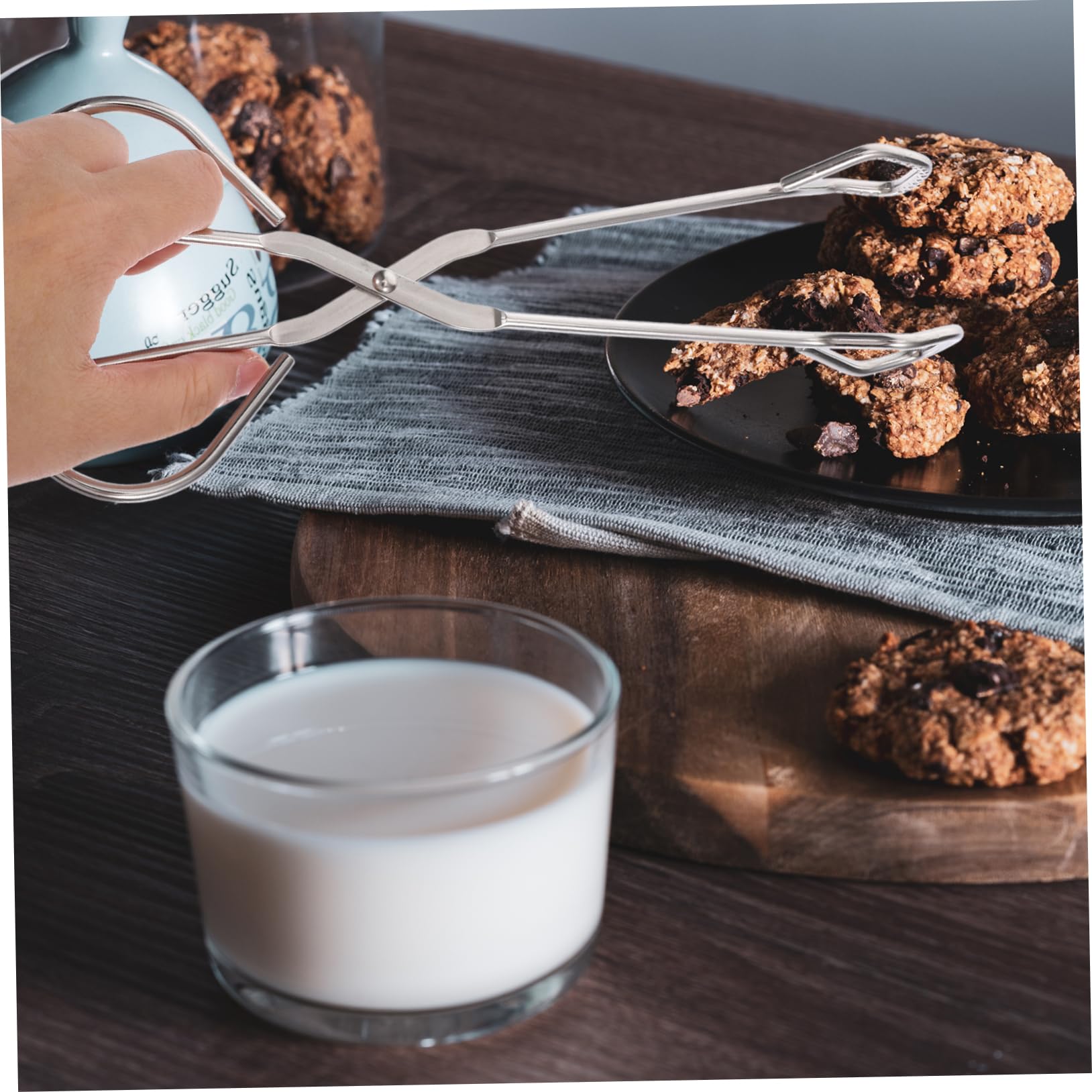 VICASKY Stainless Steel Bbq Clips Small Food Tongs Multifunctional Grilling Tool for Outdoor Cooking -skid Design Easy to Clean for Parties and Events