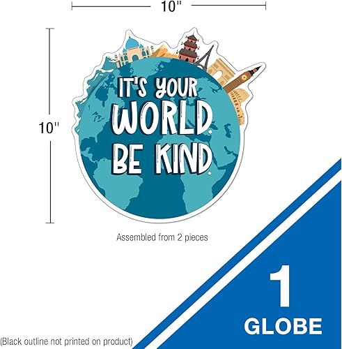 Miniatura 4 de Carson Dellosa Let's Explore 16 piezas inspiradoras recortes de tablón de anuncios, decoración de pared motivacional, decoración de aula temática de