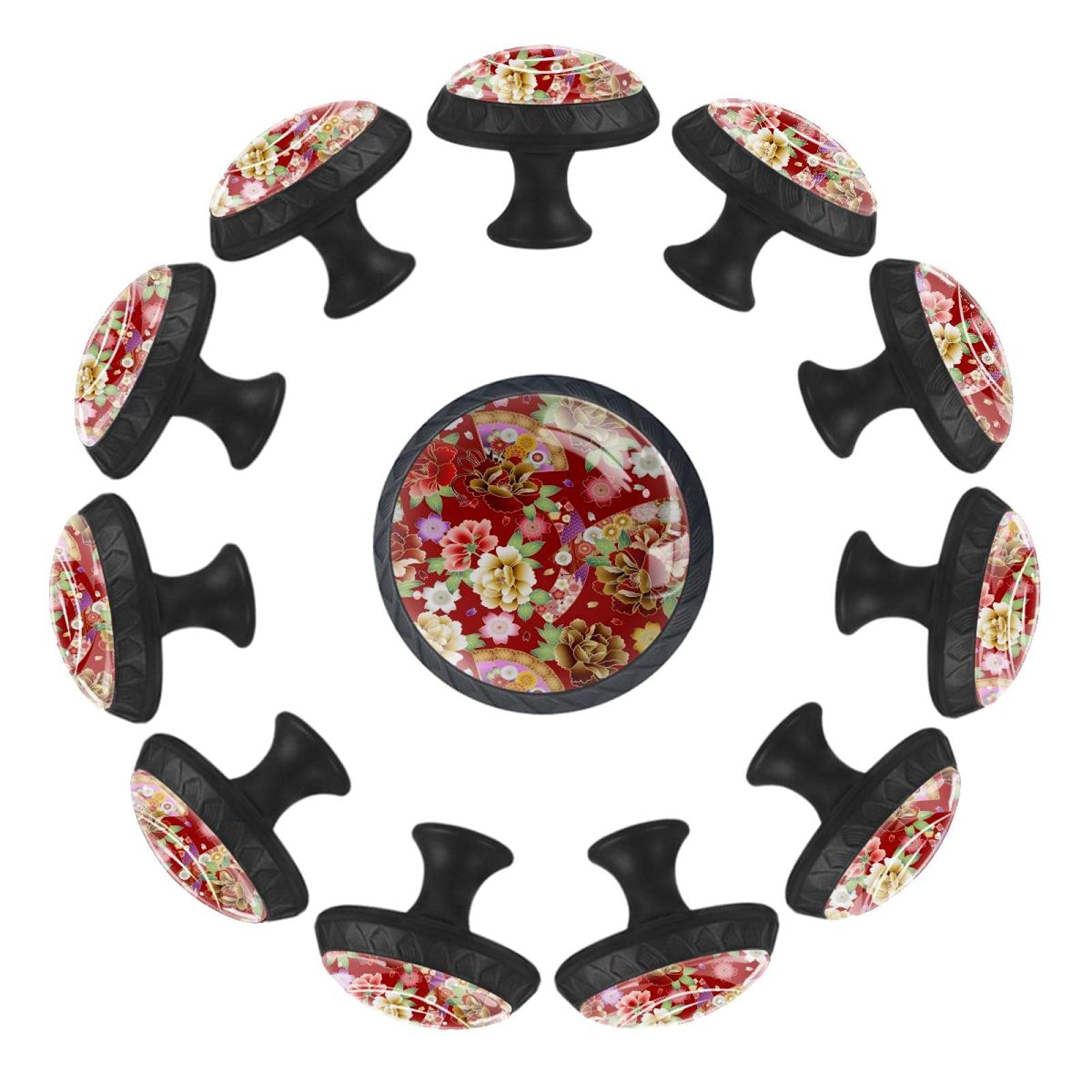 Poignées pivoine japonaise de 35 mm : boutons pliants haut de gamme pour commode