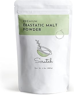 Diastatic Malt Powder for Baking - (2LB) Dried Barley Malt for Baking Bread - Bread Improver - Premium Baking Ingredients for Breads, Pizzas, Pretzels, Desserts, Shakes and More
