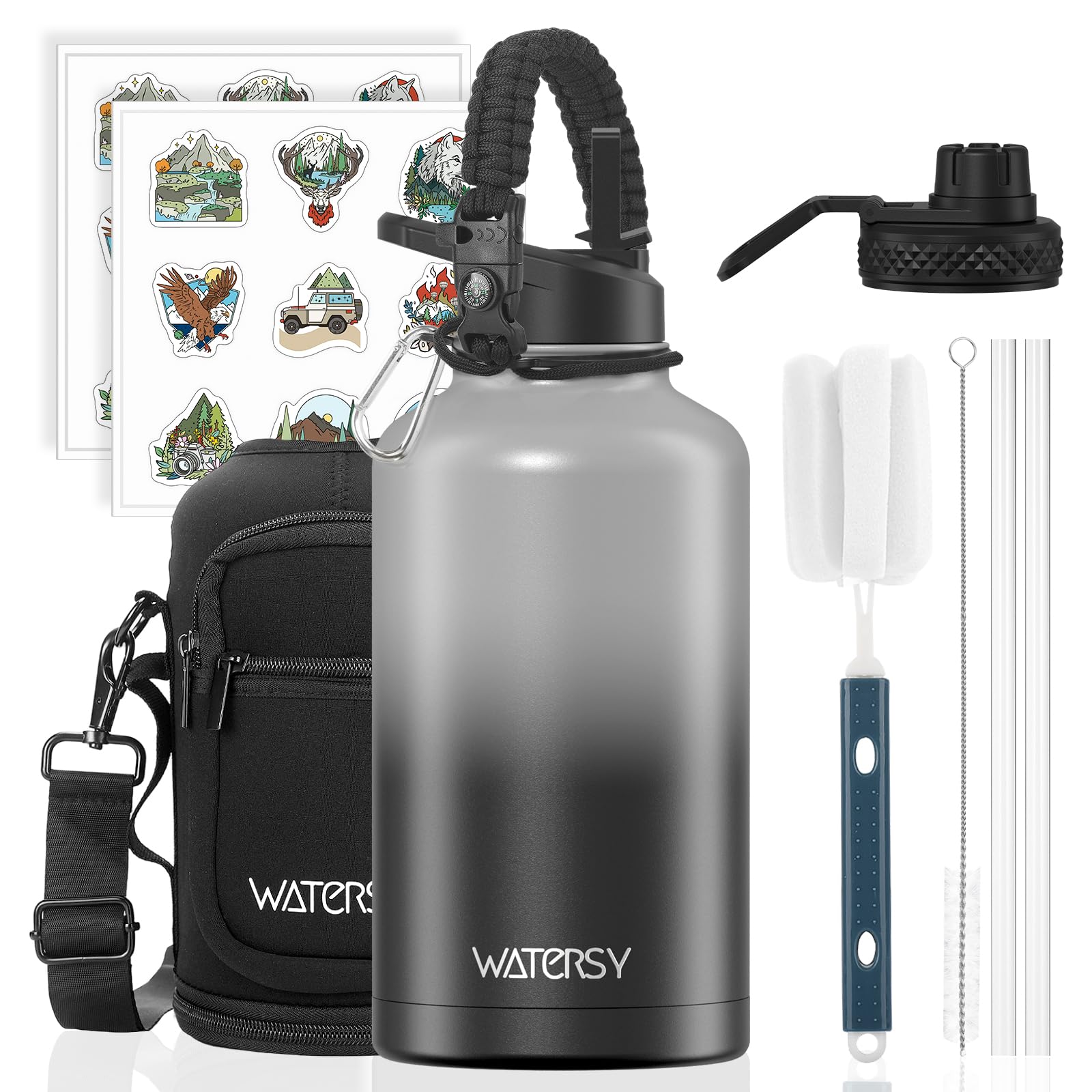 WATERSY Stainless Steel Vacuum Insulated Water Bottle 64oz