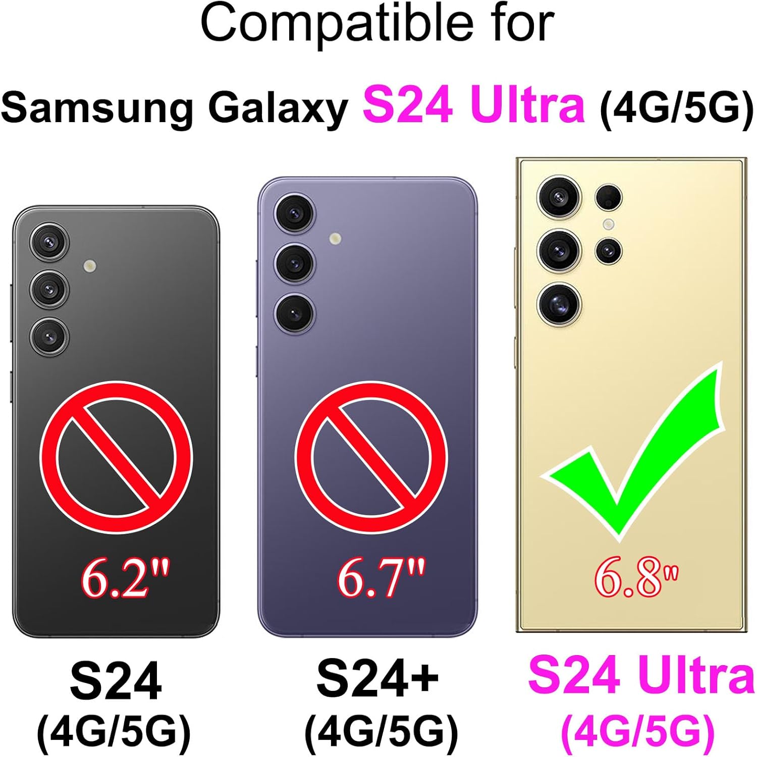 Case Wallet for Samsung Galaxy S24 Ultra, [Kickstand] 3 Card Holder Stand [Shockproof TPU Interior Shell], PU Leather Magnetic Protective Flip Cover 6.8" 2024, Rose Butterfly - Image 2