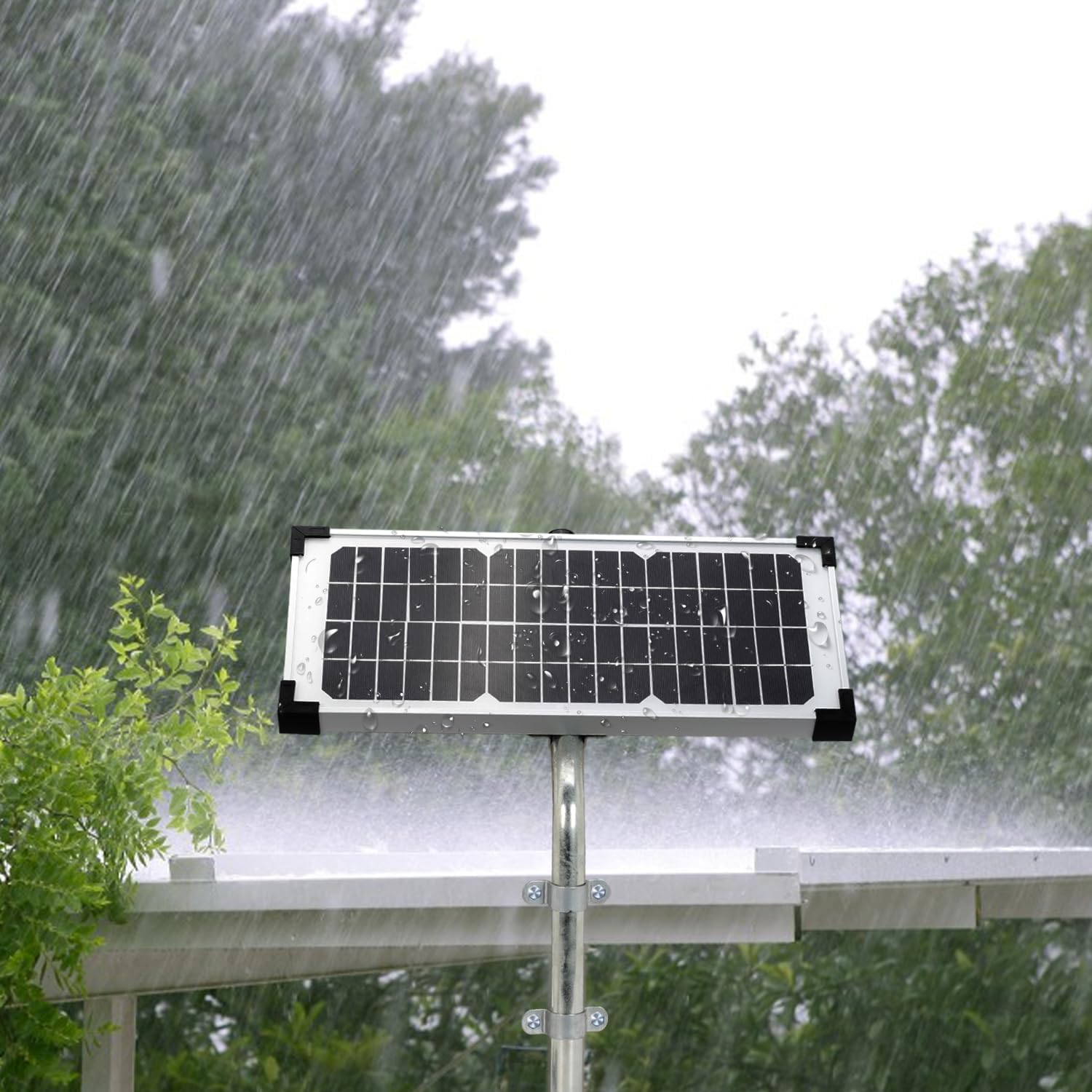 10 Watt Solar Panel Kit Replace FM123 for Mighty Mule FM200 FM350 FM500 FM502 MM360 MM260 MM262 MM560 MM562 EZGO-Solar Diamond Series Automatic Gate Openers Electrical Fence