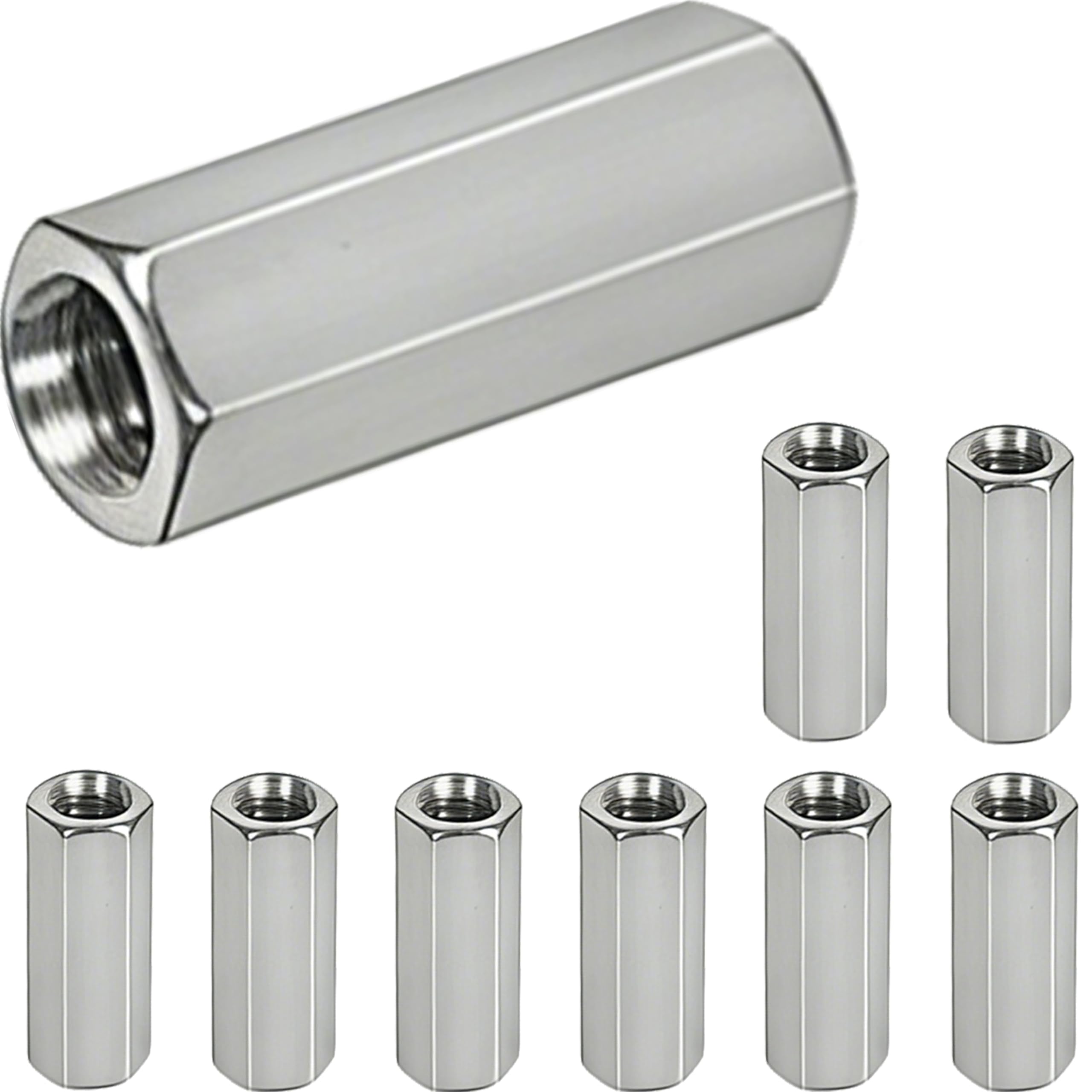 304 Stainless Steel Coupling Nuts - M6 x 1.0 -14 304 Stainless Steel Coupling Nuts - M6 x 1.0 -14
